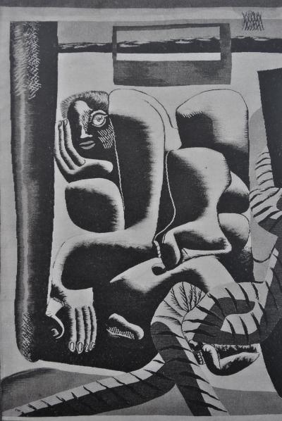 LE CORBUSIER : Penseuse monumentale et cordages, Héliogravure signée, 1938 2