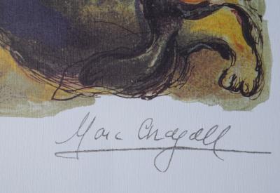 Marc CHAGALL : Moïse et le buisson ardent, Lithographie signée 2