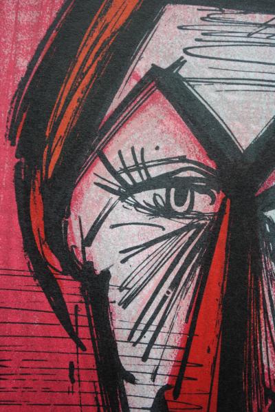 Bernard BUFFET: El payaso rojo, litografía original firmada, 1967 2