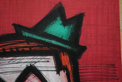 Bernard BUFFET: El payaso rojo, litografía original firmada, 1967 2