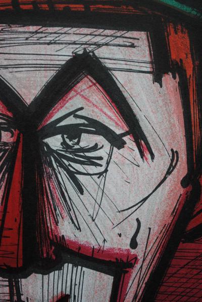 Bernard BUFFET: El payaso rojo, litografía original firmada, 1967 2