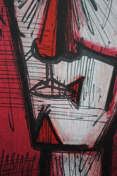 Bernard BUFFET: El payaso rojo, litografía original firmada, 1967 2