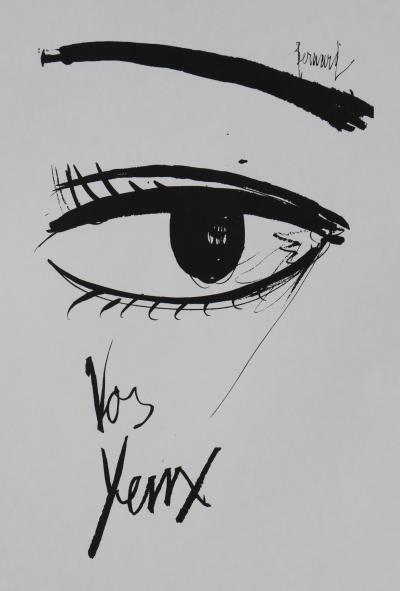 Bernard BUFFET : Vos yeux, Gravure originale signée, 1961 2