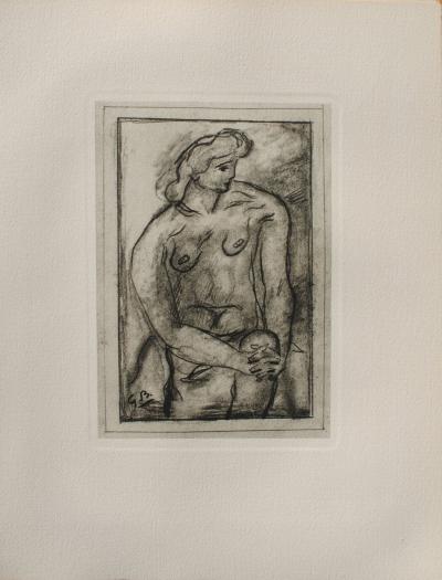 Georges BRAQUE : Modèle nu de face, Héliogravure, 1950 2