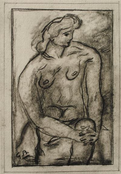 Georges BRAQUE : Modèle nu de face, Héliogravure, 1950 2