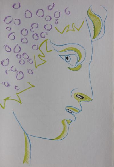 Jean COCTEAU : Bacchus, Lithographie originale 2