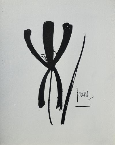 Bernard BUFFET : L’Iris, Gravure originale signée 2