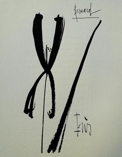 Bernard BUFFET : L’Iris, Gravure originale signée 2