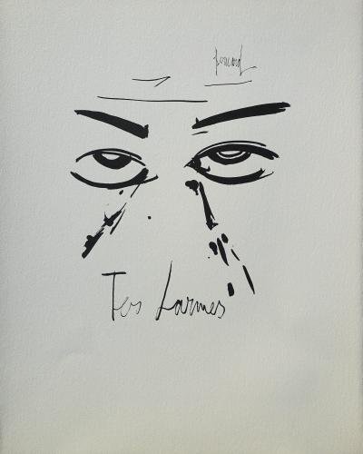 Bernard BUFFET : Tes larmes, Gravure originale signée 2