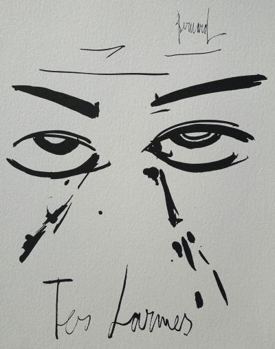 Bernard BUFFET : Tes larmes, Gravure originale signée 2