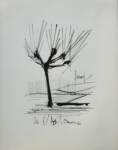 Bernard BUFFET : Automne, Gravure originale signée