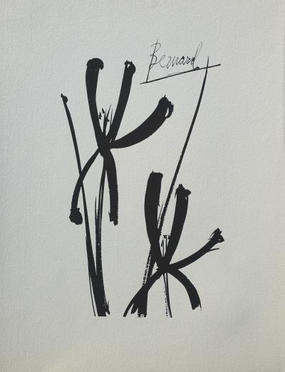 Bernard BUFFET : Les deux Iris, Gravure originale signée 2