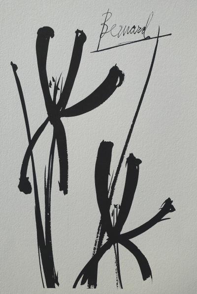 Bernard BUFFET : Les deux Iris, Gravure originale signée 2