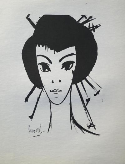 Bernard BUFFET : La Geisha, Gravure originale signée 2