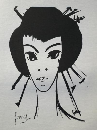 Bernard BUFFET : La Geisha, Gravure originale signée 2