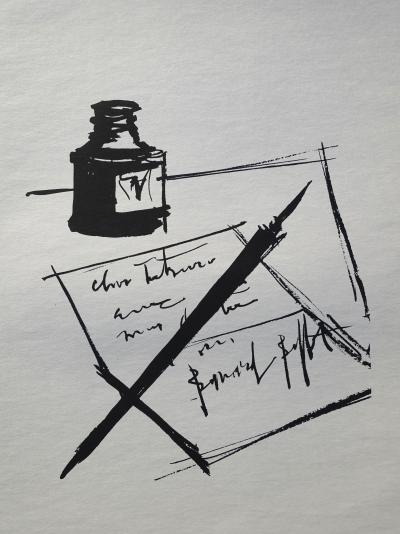 Bernard BUFFET : La Lettre, Gravure originale signée 2