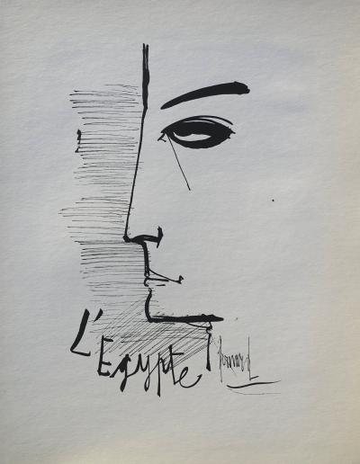 Bernard BUFFET : L’Egypte, Gravure originale signée
