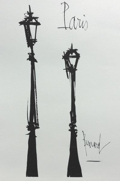 Bernard BUFFET : Paris, Gravure originale signée 2