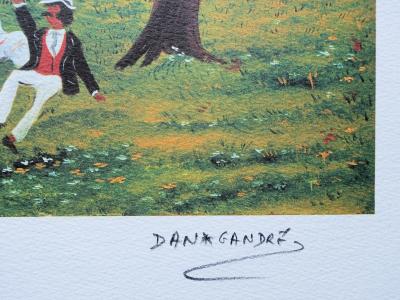 Dan GANDRE : le train Paris / St Germain, Lithographie originale 2