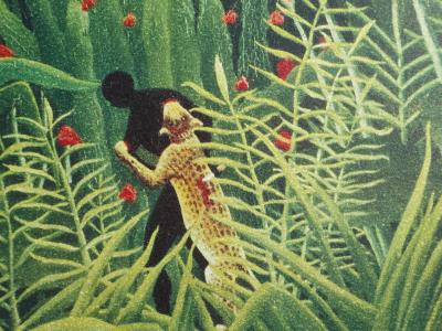 Henri ROUSSEAU (d’après) : Paysage de forêt vierge, Lithographie signée et numérotée, 1976 2