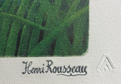 Henri ROUSSEAU (dit le douanier) : Le repas du lion, Lithographie signée et numérotée, 1976 2