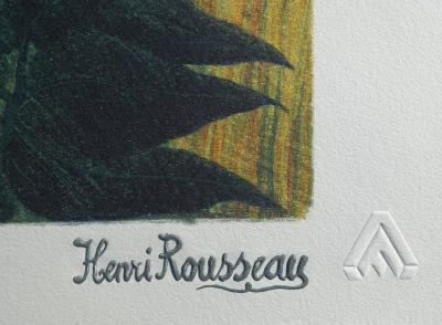 Henri ROUSSEAU (dit le douanier) : Surpris, Lithographie originale signée et numérotée, 1976 2