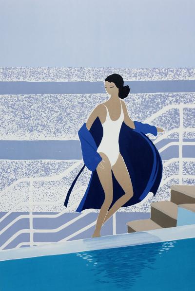 Serge LASSUS : Thalasso à Saint Malo, Lithographie originale signée 2