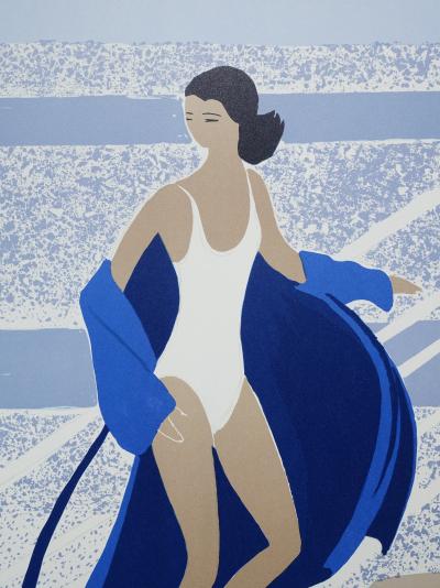 Serge LASSUS : Thalasso à Saint Malo, Lithographie originale signée 2