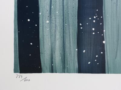 Serge LASSUS : Cavaliers en Hiver, Lithographie originale signée 2