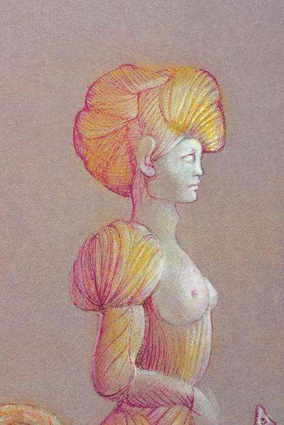 Léonor FINI : Le serpent , Héliogravure signée, 1980 2