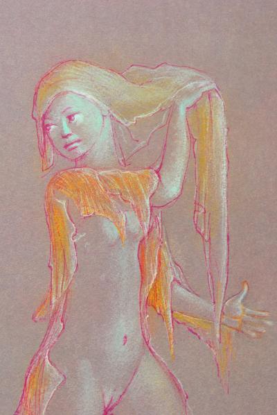 Léonor FINI : Le serpent , Héliogravure signée, 1980 2