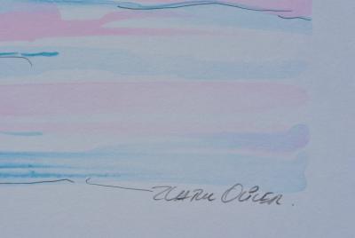 Olivier ZLADKU : La baie d'Antibes, Lithographie originale signée 2
