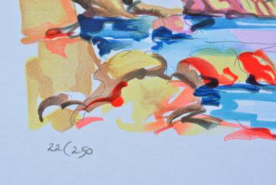 Olivier ZLADKU : La baie d'Antibes, Lithographie originale signée 2
