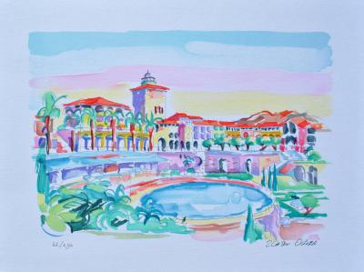 Olivier ZLADKU : Monaco, Lithographie originale signée 2