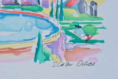 Olivier ZLADKU : Monaco, Lithographie originale signée 2