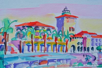 Olivier ZLADKU : Monaco, Lithographie originale signée 2