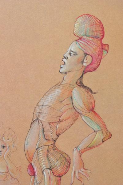 Léonor FINI : Les deux prétendants, Héliogravure signée, 1980 2
