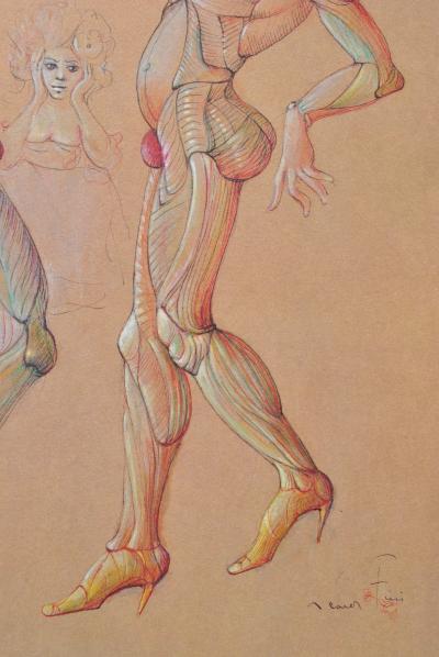 Léonor FINI : Les deux prétendants, Héliogravure signée, 1980 2