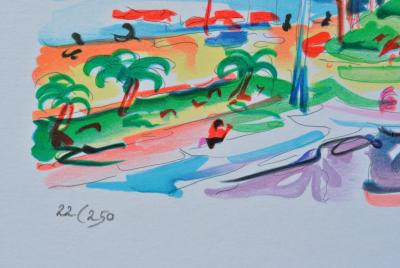 Olivier ZLADKU : Nice le Negresco , Lithographie originale signée 2