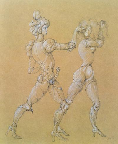 Léonor FINI : Princesse à la chevelure d'or, Héliogravure signée, 1980 2