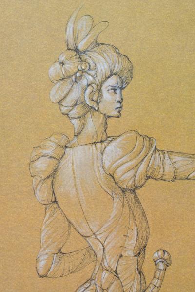 Léonor FINI : Princesse à la chevelure d'or, Héliogravure signée, 1980 2