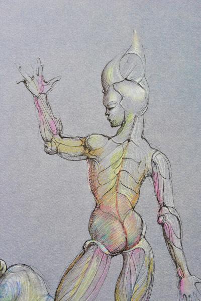 Léonor FINI : L'amant violent, Héliogravure signée, 1980 2