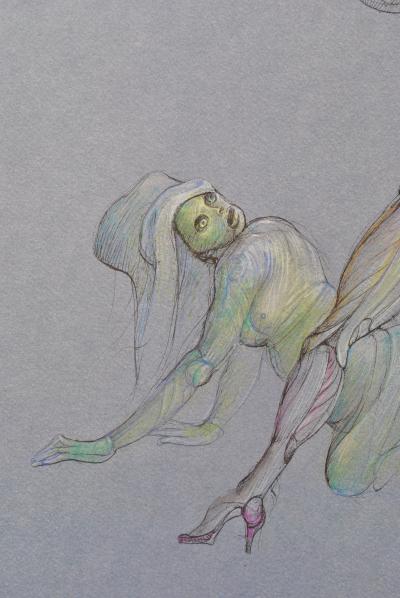 Léonor FINI : L'amant violent, Héliogravure signée, 1980 2