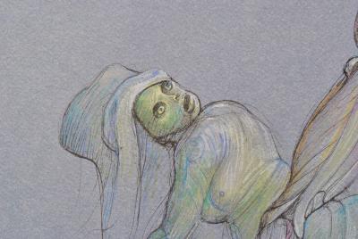 Léonor FINI : L'amant violent, Héliogravure signée, 1980 2