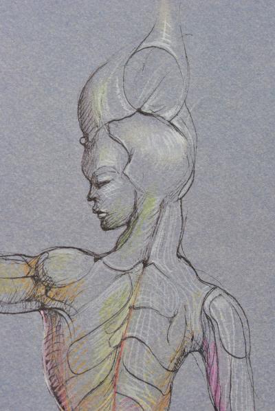 Léonor FINI : L'amant violent, Héliogravure signée, 1980 2