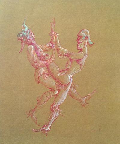 Léonor FINI : Danse érotique, Héliogravure signée, 1980 2