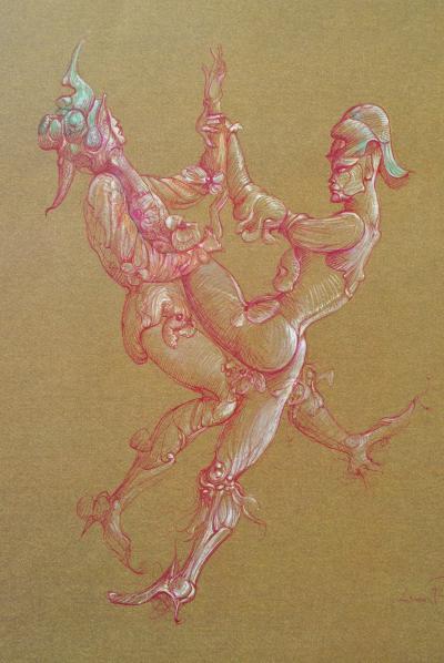 Léonor FINI : Danse érotique, Héliogravure signée, 1980 2