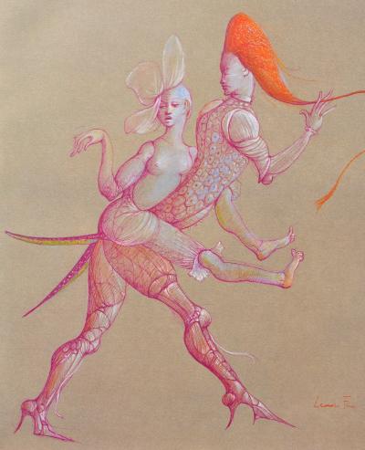 Léonor FINI : Jeu Coquin, Héliogravure signée, 1980 2