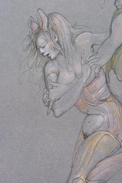 Leonor FINI : Les amants fusionnels, Héliogravure signée, 1980 2