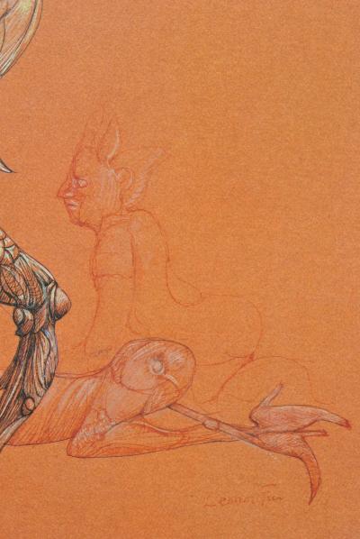 Léonor FINI : Le Conquérant, Héliogravure signée, 1980 2